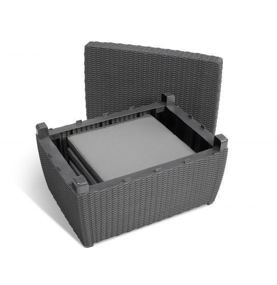 Ensemble Cosy (Salon de jardin 4 pièces tressé noir) – Image 5