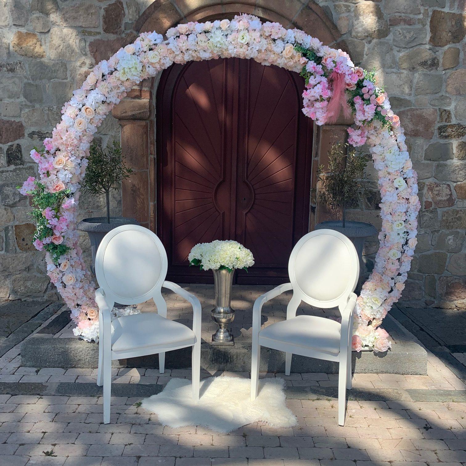 Duo fauteuils « Médaillon » Bois blanc – Image 4