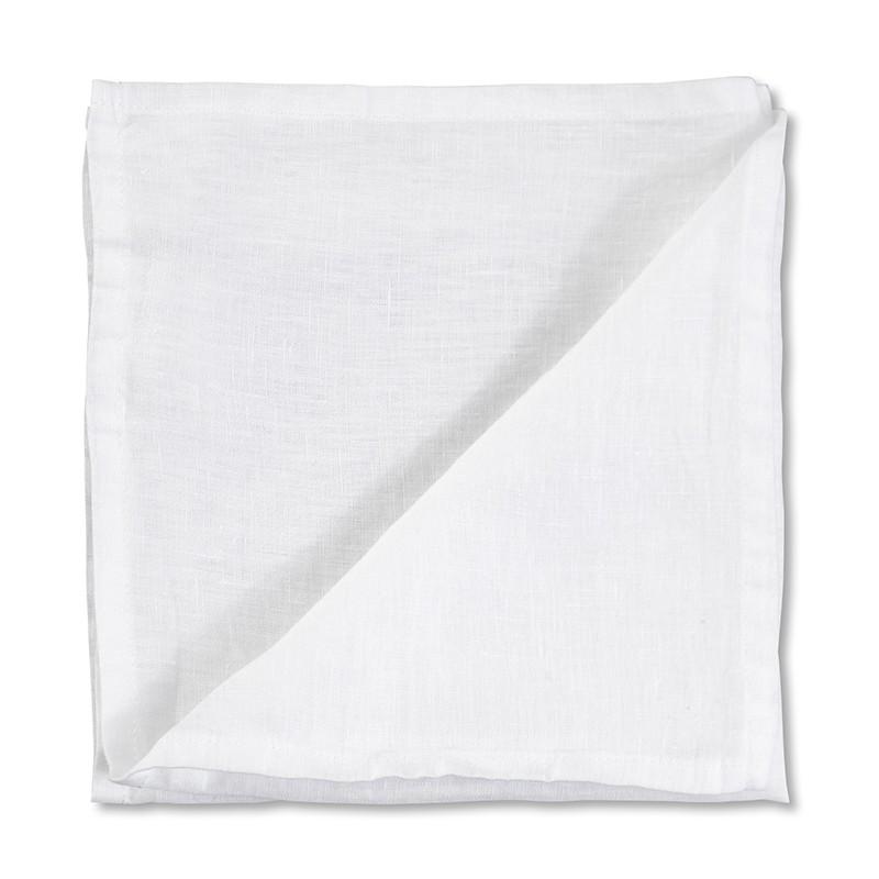 Serviette de table en coton blanc 50x50 cm